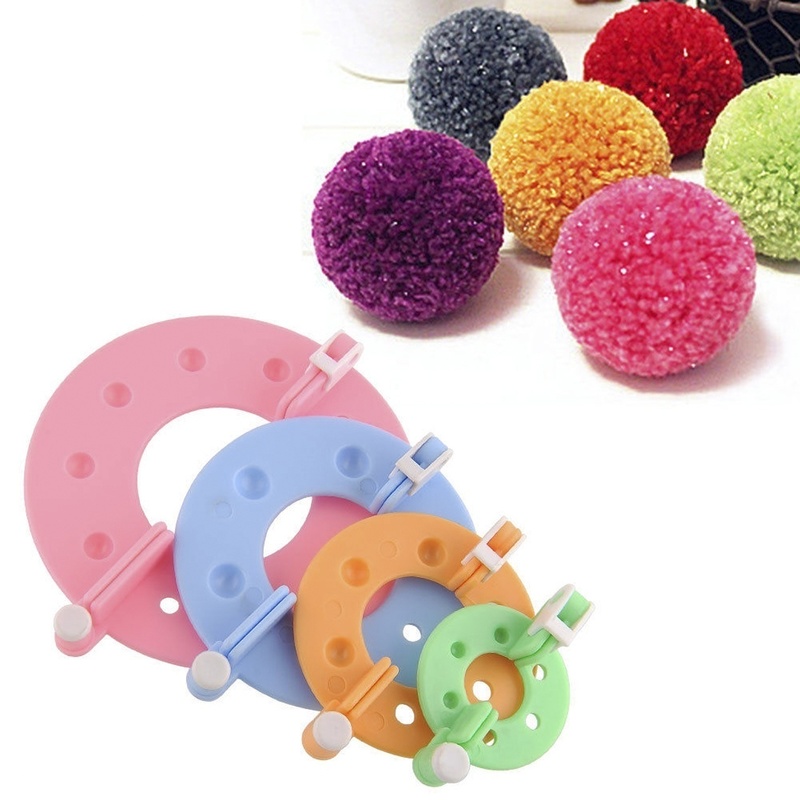 Pom Pom Maker Tool - 8PCS 4 크기 Fluff Ball Weaver