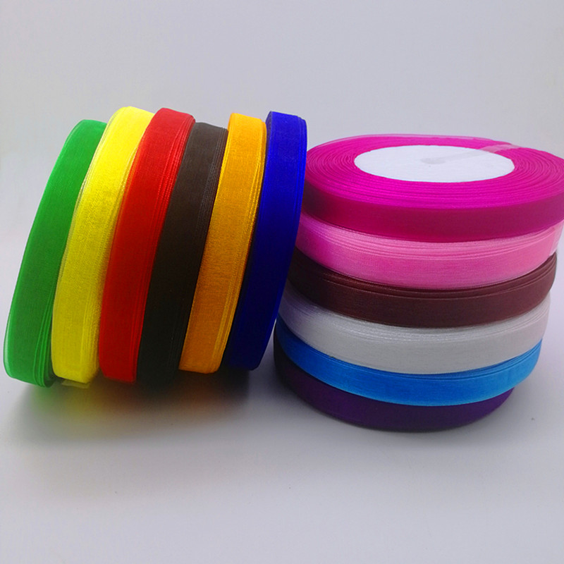 Organza Ribbon Spool - 새틴 에지 쉬어 오간자 리본, DIY