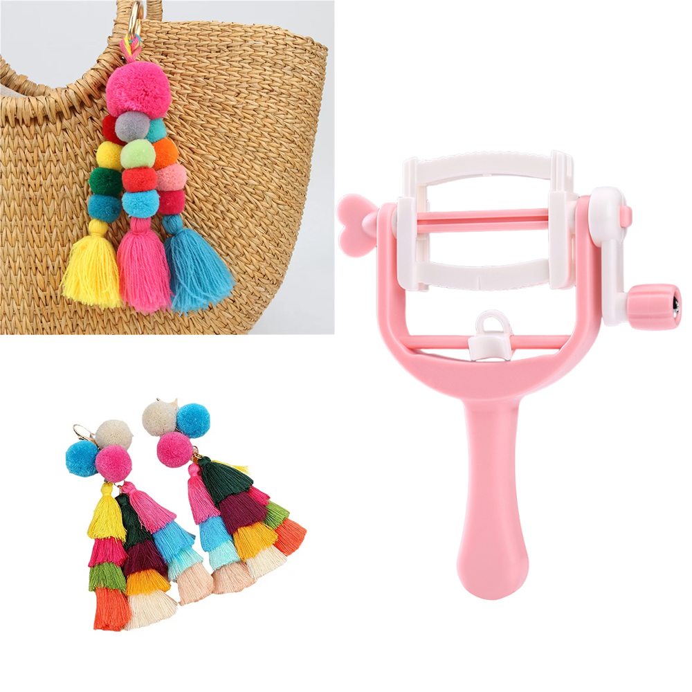 Pom Pom Maker Tool - DIY 홈 핸드 크랭크 로프 제직