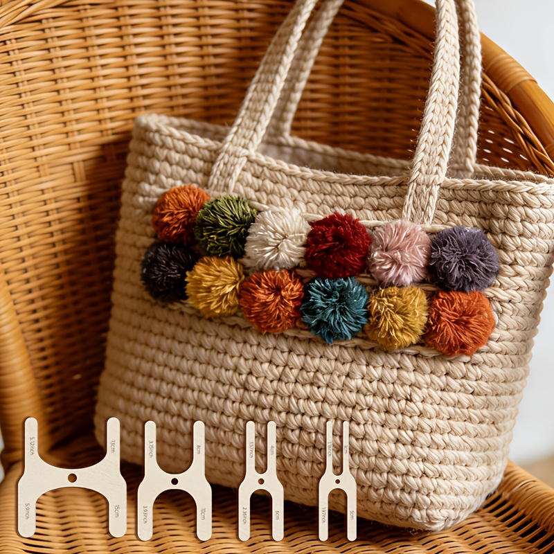 Pom Pom Maker Tool - 4개입 나무 폼폼 제작 세트 4가지