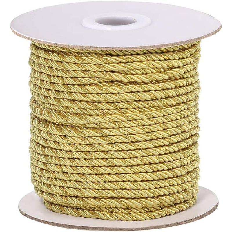 Cord Trim Twisted - 3mm / 35 야드 금속 트위스트