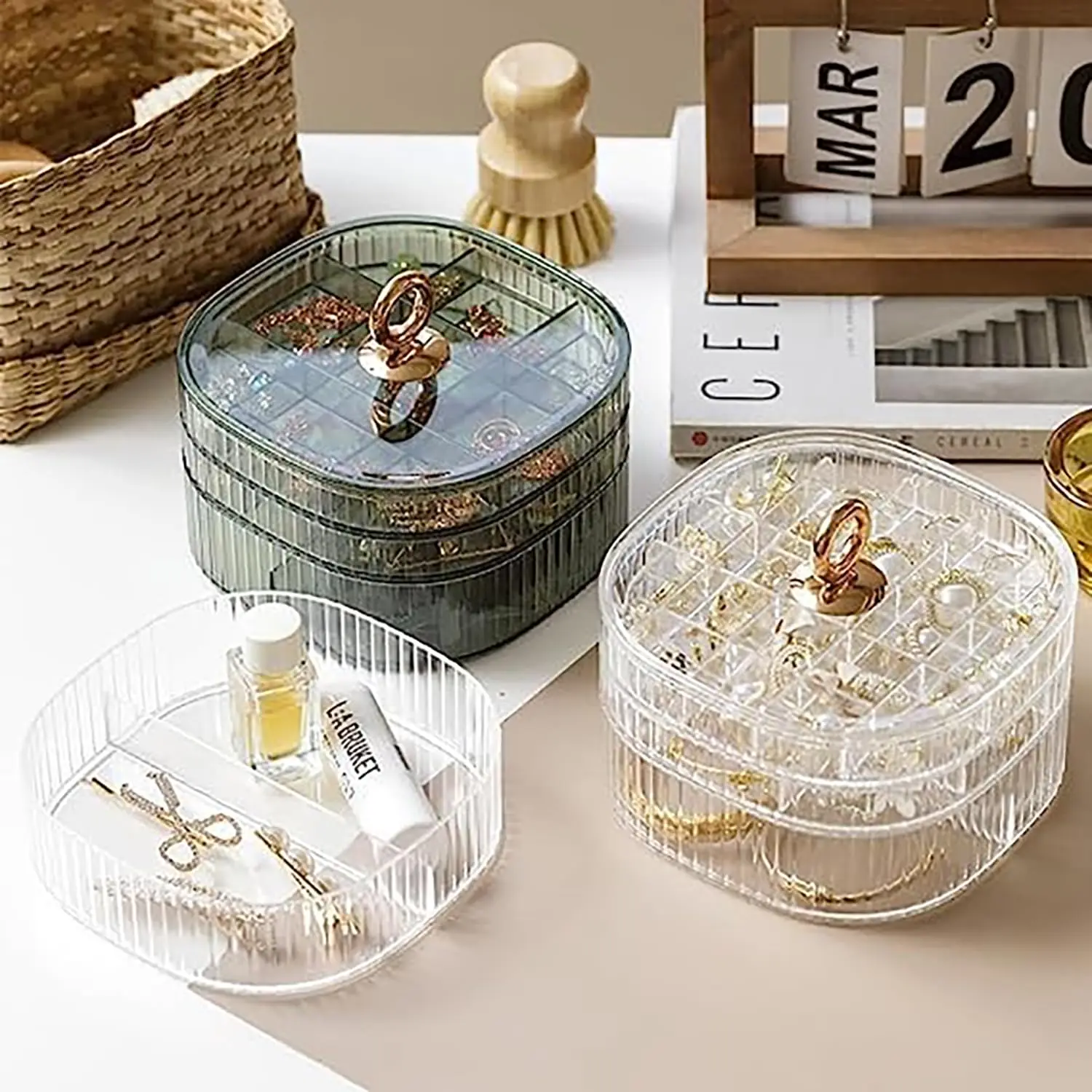 Craft Embellishment Storage - 보석함, 손잡이가 있는 보석 정리함, 여성용