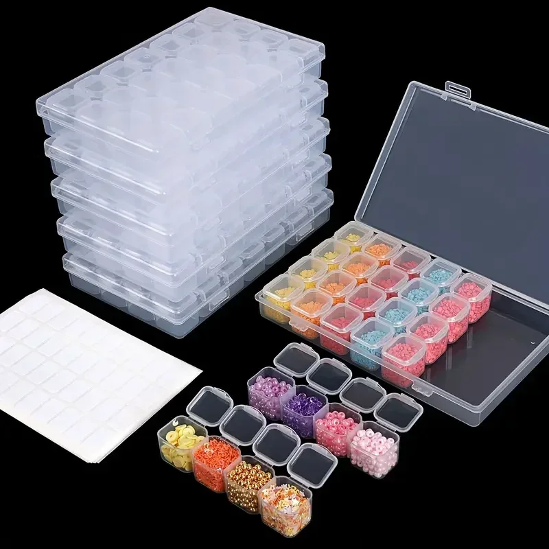 Craft Embellishment Storage - 28칸 다이아몬드 페인팅 도구 보관함, 다이아몬드