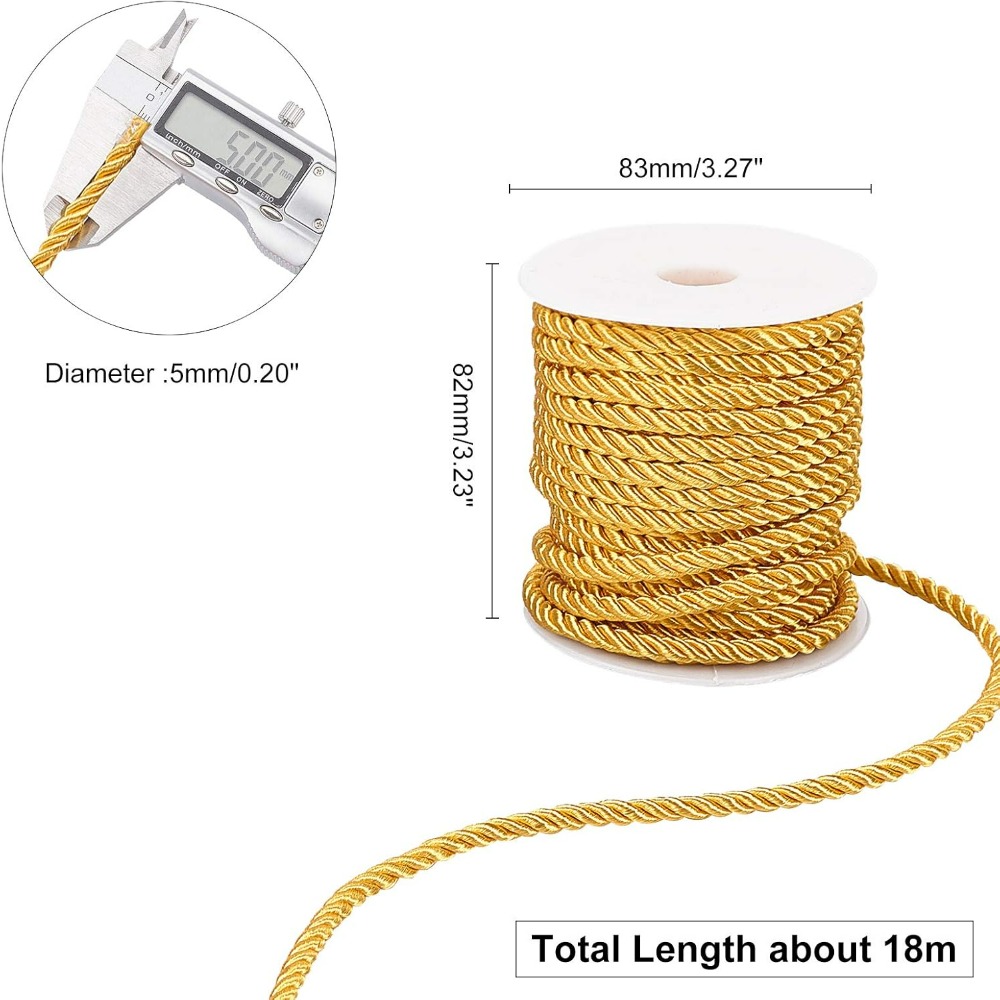핸드패스트용 골드 코드, 5mm 트위스트 로프 트림,  - Cord Trim Twisted 리뷰 및 가격