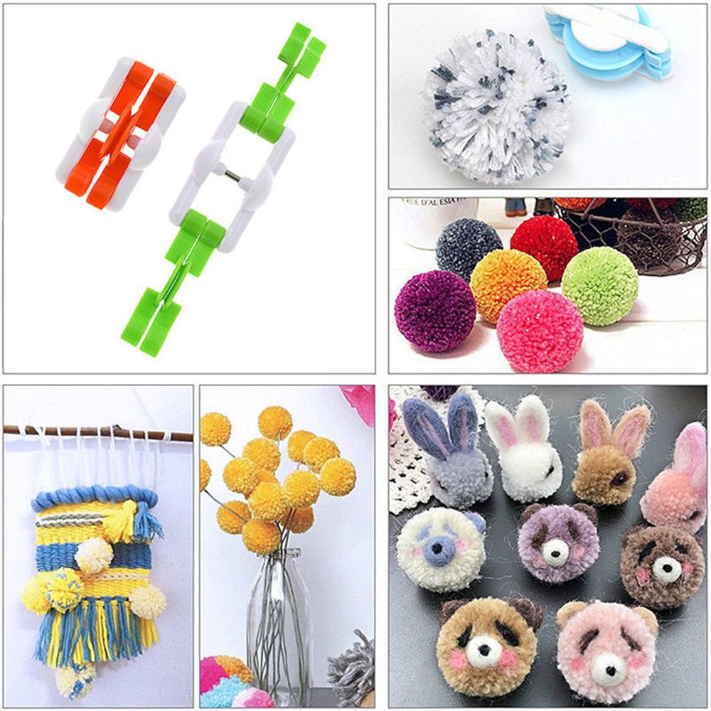 2 개/몫 패션 바늘 공예 핸드 키트 위버 도구 Pom - Pom Pom Maker Tool 리뷰 및 가격
