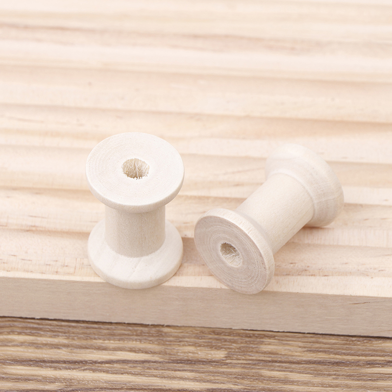 10Pc 빈티지 나무 스풀 DIY 릴 주최자 바느질 리 - Organza Ribbon Spool 리뷰 및 가격