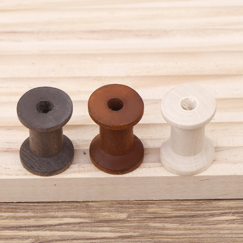 10Pc 빈티지 나무 스풀 DIY 릴 주최자 바느질 리 - Organza Ribbon Spool 리뷰 및 가격