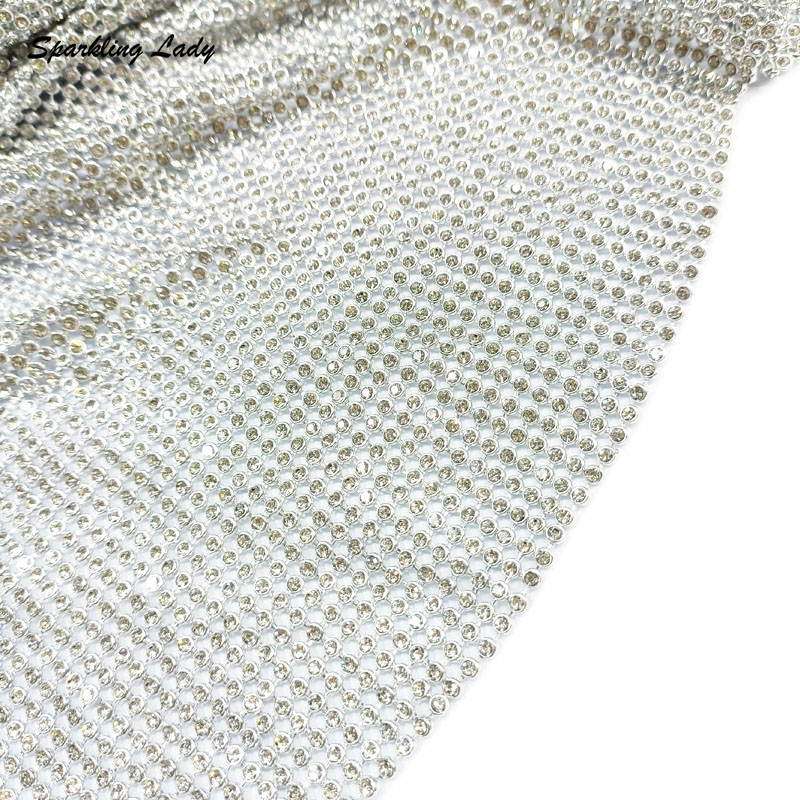 3MM 패션 메탈 라인스톤 원단 블링 알루미늄 크리스탈 - Crystal Mesh Fabric 리뷰 및 가격