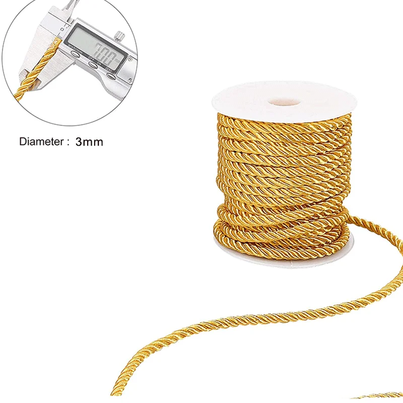 3mm 10m 꼬임 끈 로프 트림 공예 장식용 나일론  - Cord Trim Twisted 리뷰 및 가격