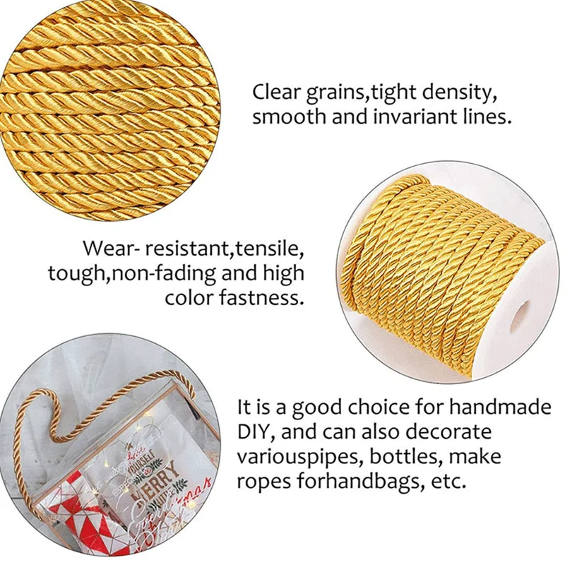 3mm 10m 꼬임 끈 로프 트림 공예 장식용 나일론  - Cord Trim Twisted 리뷰 및 가격