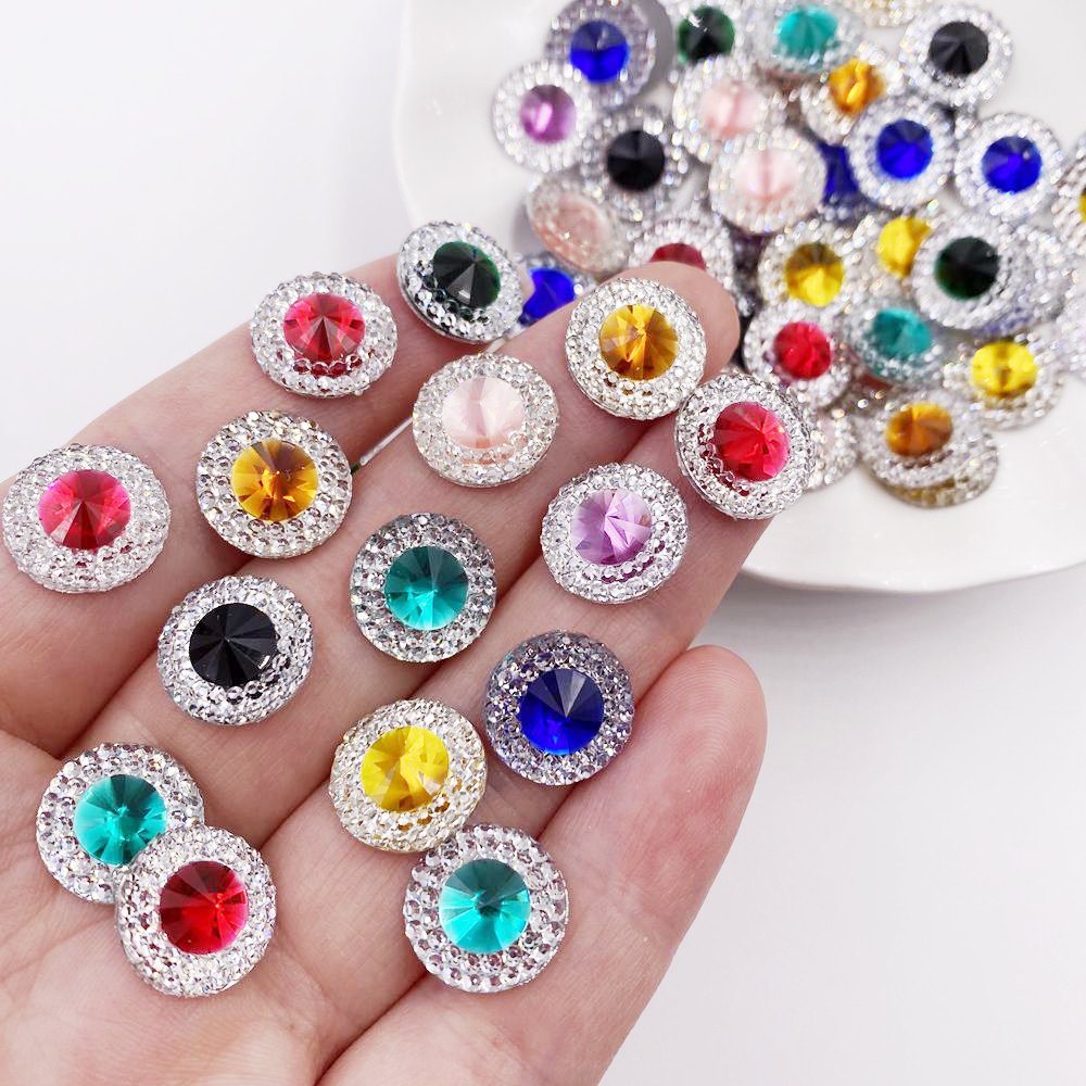 수지 10/12/16mm 더블 컬러 볼록 크리스탈 라운 - Embellishment Glue Craft 리뷰 및 가격