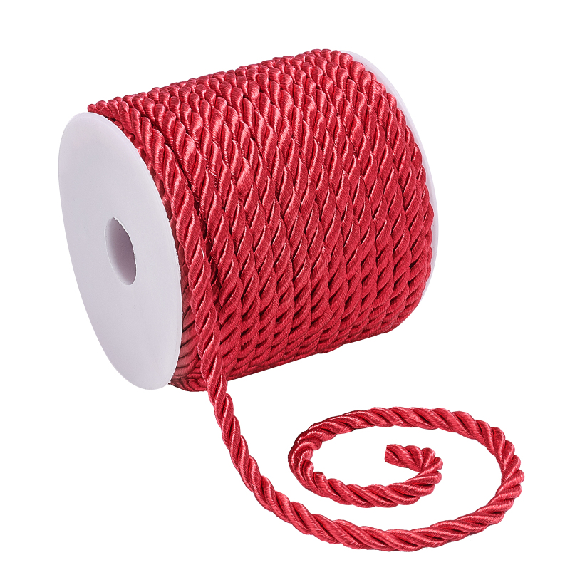 19.6 야드 레드 실크 로프 3겹 크리스마스 코딩 5 - Cord Trim Twisted 리뷰 및 가격