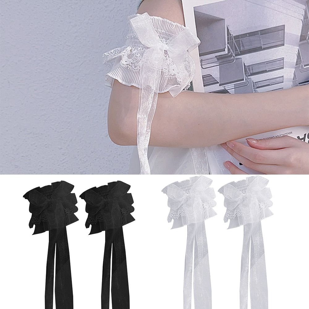 팔 워머 나비매듭 팔 슬리브, 탄성 프릴 꽃 레이어 레 - Elastic Lace Trim 리뷰 및 가격