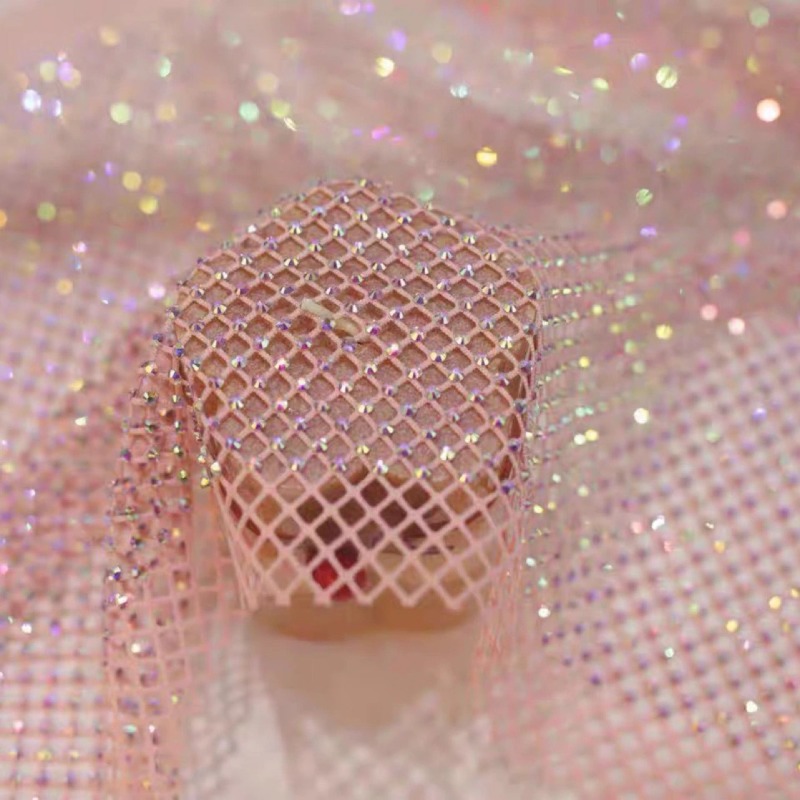 미스트레이스 스트레치 라인스톤 피쉬넷 메쉬 원단 모조  - Crystal Mesh Fabric 리뷰 및 가격
