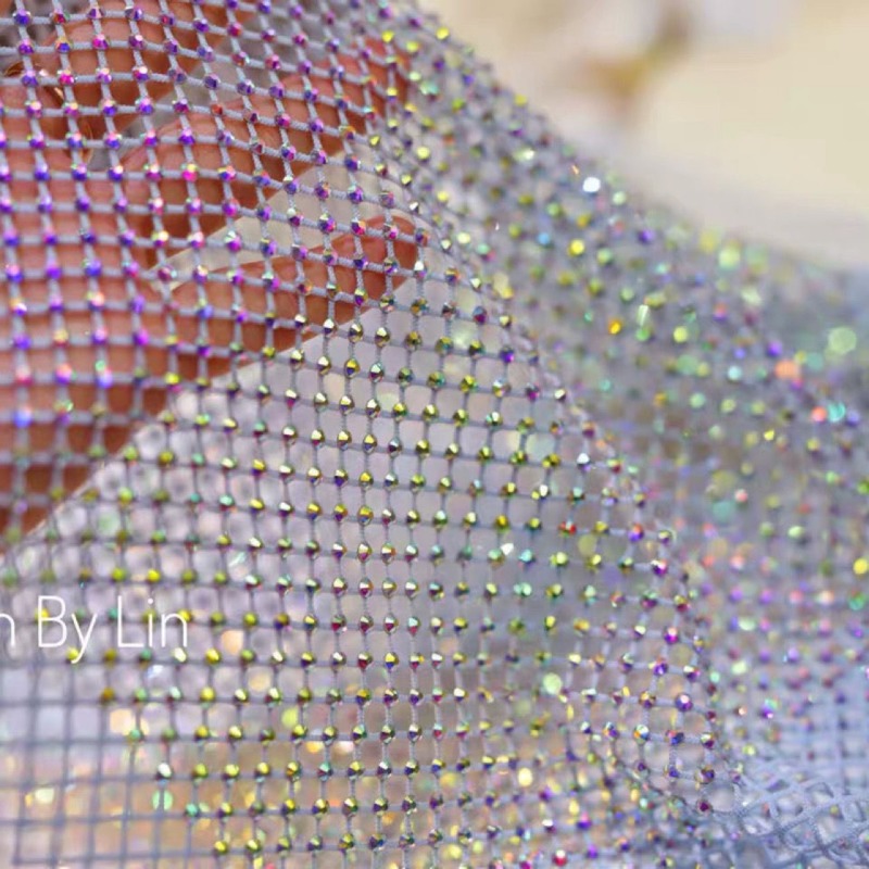 미스트레이스 스트레치 라인스톤 피쉬넷 메쉬 원단 모조  - Crystal Mesh Fabric 리뷰 및 가격