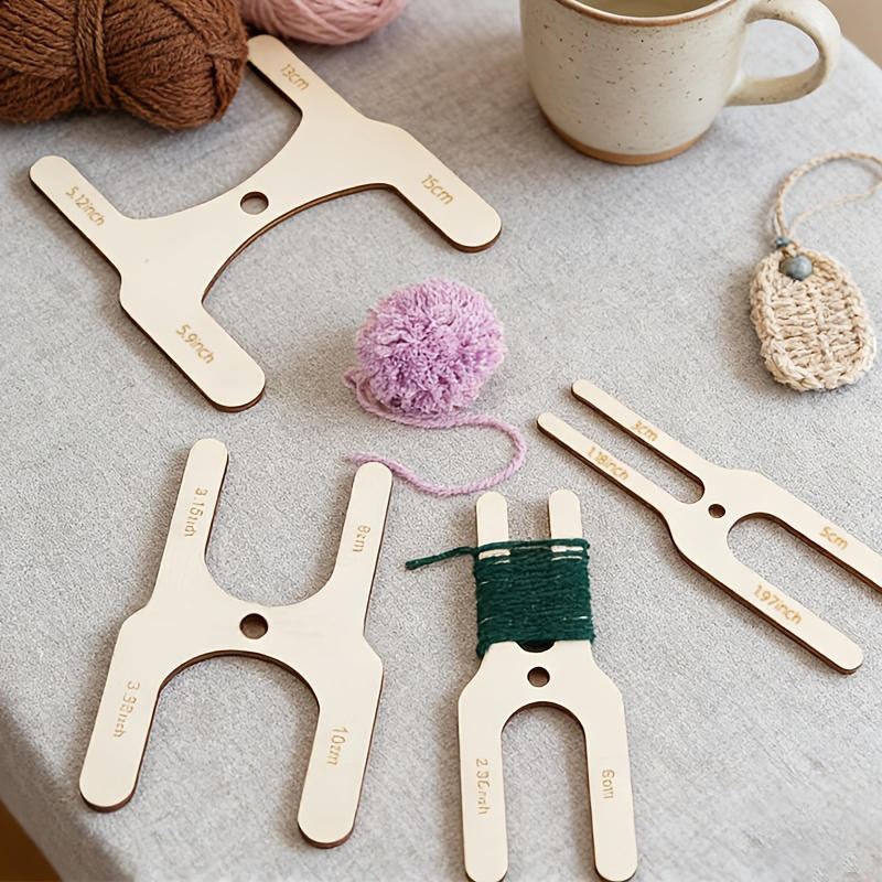 4개입 나무 폼폼 제작 세트 4가지 사이즈 DIY 도구 - Pom Pom Maker Tool 리뷰 및 가격