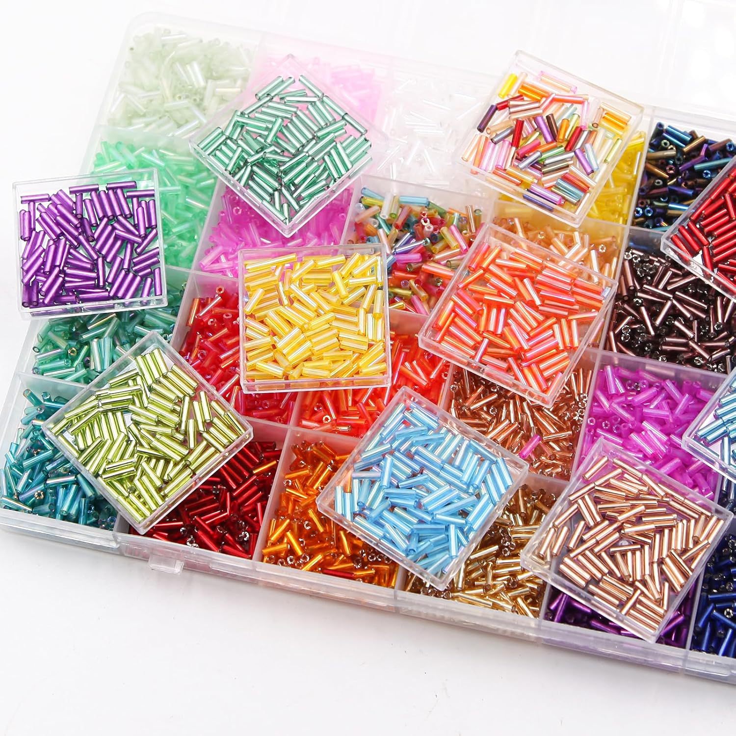 약 6720개/박스 7mm 28가지 색상의 튜브형 시드 - Craft Embellishment Storage 리뷰 및 가격
