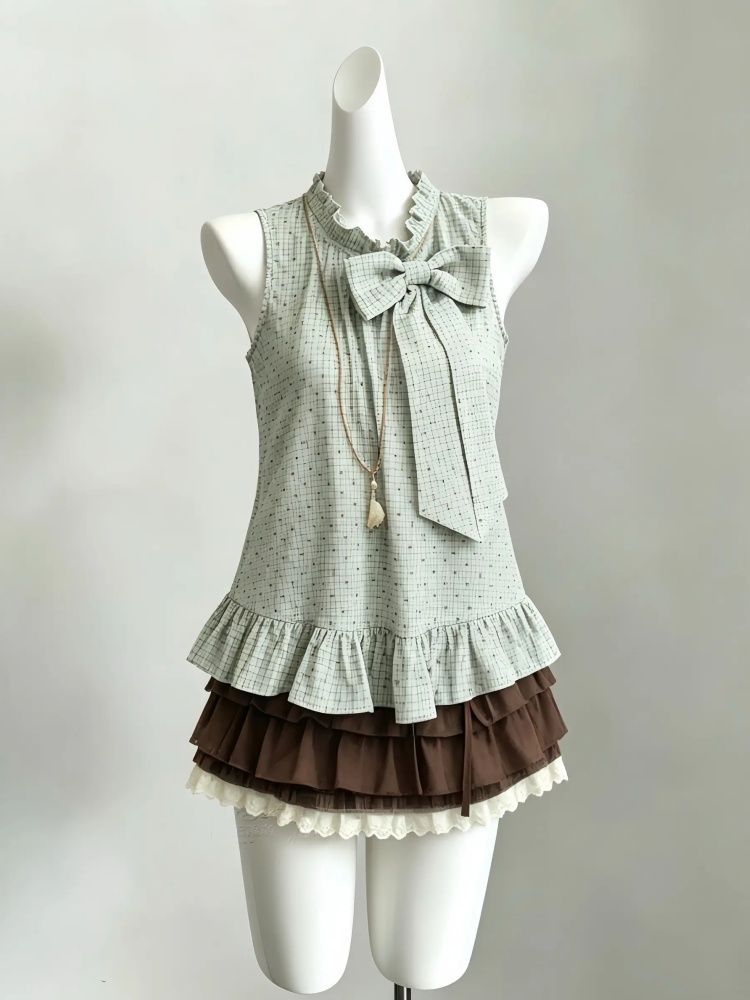 일본 빈티지 sweeti 2피스 세트 여성용 리본 러플 - Elastic Lace Trim 리뷰 및 가격