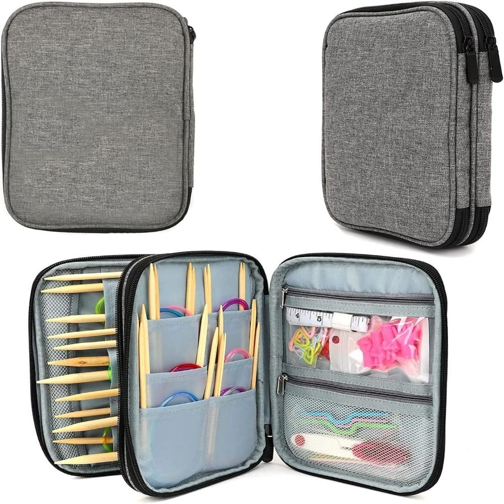 뜨게 바늘 케이스, 휴대용 크로셰 바늘 케이스, 여행  - Craft Embellishment Storage 리뷰 및 가격