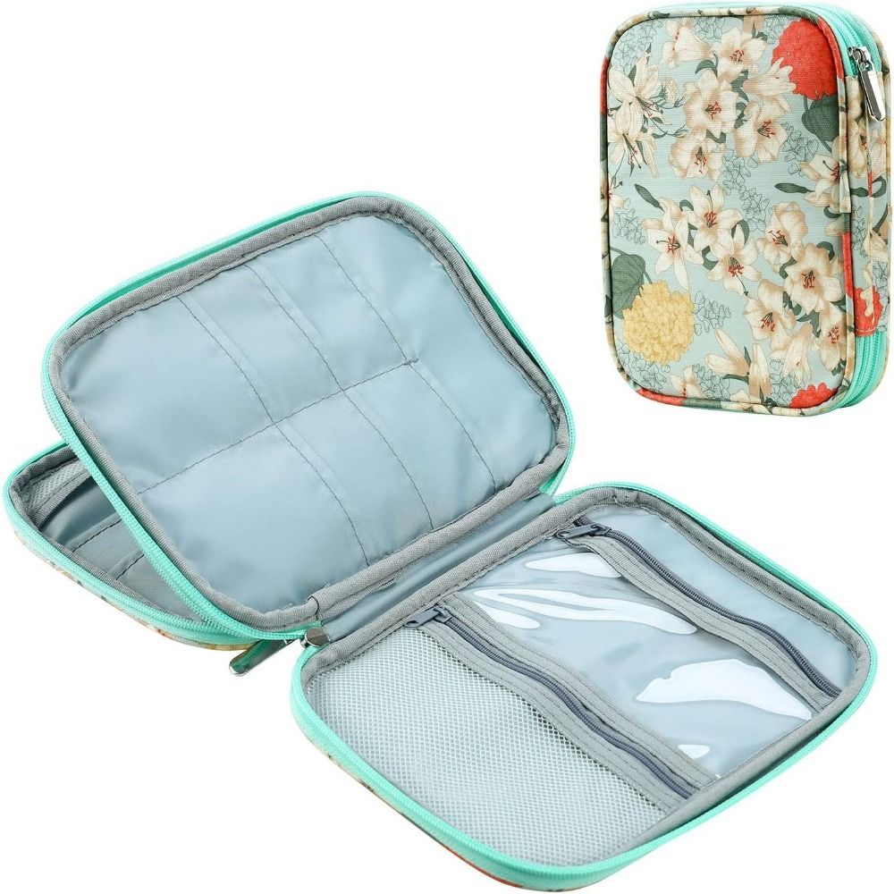 뜨게 바늘 케이스, 휴대용 크로셰 바늘 케이스, 여행  - Craft Embellishment Storage 리뷰 및 가격