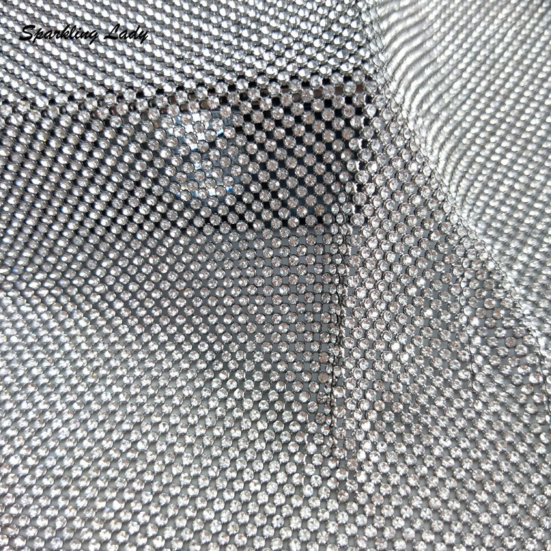 2MM 실버 크리스탈 메쉬 원단 고품질 블링 라인스톤  - Crystal Mesh Fabric 리뷰 및 가격